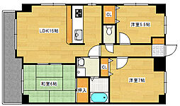 ロイヤルガーデン 3LDKの間取図画像
