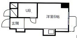 チサンマンション広島 ワンルームの間取図画像