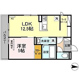 Fika伴東 1LDKの間取図画像