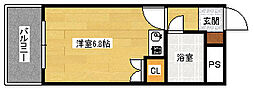 ダイアパレス皆実町 ワンルームの間取図画像