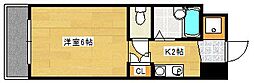 アヴ・ニール古市橋 1Kの間取図画像