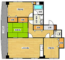 GrandallAsahi 2SLDKの間取図画像