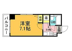 ダイアパレス平和通り 1Kの間取図画像