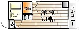 サンシャイン舟入本町 ワンルームの間取図画像