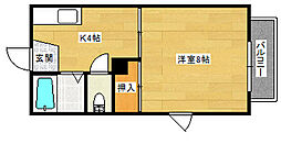 クレアトールC 1Kの間取図画像