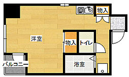 メゾンドソレイユ ワンルームの間取図画像