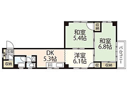 JSビル大宮 3DKの間取図画像
