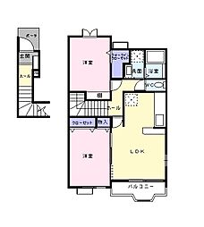 グリーンヒル 2LDKの間取図画像