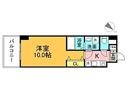エイトバレー古市Annex 1Kの間取図画像