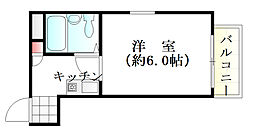 VITA89" 1Kの間取図画像