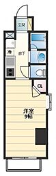 アーバングレース広島 1Kの間取図画像