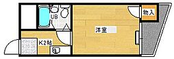 NISHIKANビル ワンルームの間取図画像