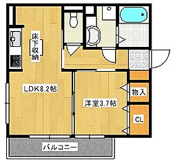 シンフォニア 1LDKの間取図画像