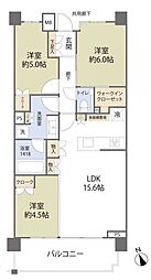 パークホームズ武蔵小金井緑町 3LDKの間取図画像