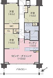 プラウド上麻生 3LDKの間取図画像