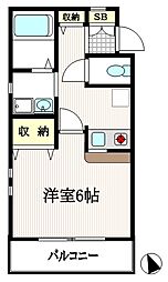 プレミール永山 1Kの間取図画像