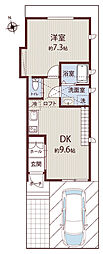 八王子市万町 ロフト付き1DK 1階