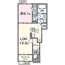 ディセントラ野添　II  ｜ 愛知県豊川市大崎町野添（賃貸アパート1LDK・1階・50.05㎡） その2