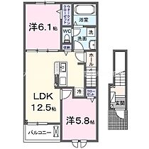 ネクストガーデン  ｜ 愛知県豊川市下長山町西道貝津（賃貸アパート2LDK・2階・56.48㎡） その2