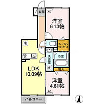 オアシス東豊　Ｃ棟  ｜ 愛知県豊川市東豊町4丁目（賃貸アパート2LDK・1階・48.73㎡） その2