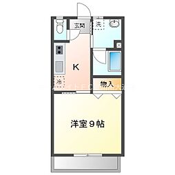 メテオプラザ 1Kの間取図画像