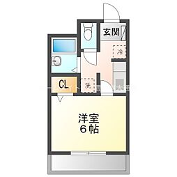 プリメーラカミーノ 1Kの間取図画像