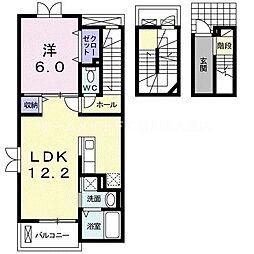 ライグッド3 1LDKの間取図画像
