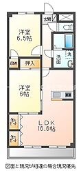 ソシア 2LDKの間取図画像
