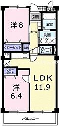 グラディオ10 2LDKの間取図画像