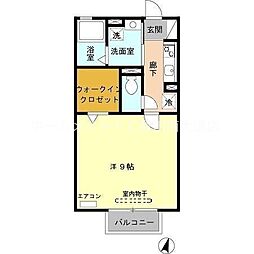 レセンテ一宮 ワンルームの間取図画像