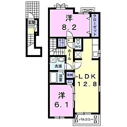 サニーヒルズTR1 2LDKの間取図画像