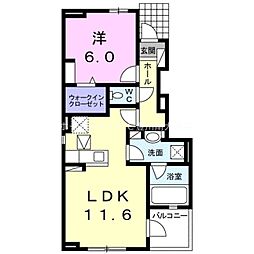 ビオーラ奏2 1LDKの間取図画像