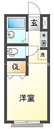 ヴィレッティーナ蒲郡 ワンルームの間取図画像