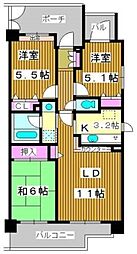 KS桜川 3LDKの間取図画像