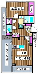 レジデンシャル池袋本町 1LDKの間取図画像