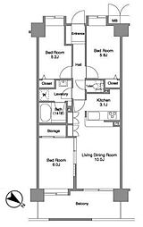 コンフォリア板橋仲宿 3LDKの間取図画像