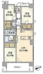 ジオ板橋浮間舟渡 3LDKの間取図画像