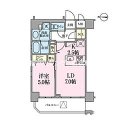 Primal板橋本町 1LDKの間取図画像