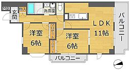ハイム静 2LDKの間取図画像