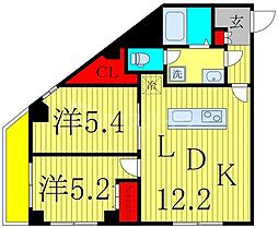 間取図画像 2LDK