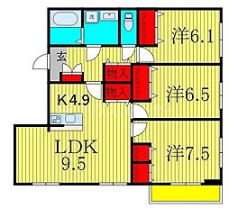 間取図画像 3LDK