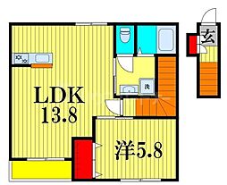 グランベールS6 1LDKの間取図画像