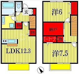 キャッスル 2LDKの間取図画像