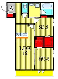 船橋市印内2丁目マンション 1SLDKの間取図画像