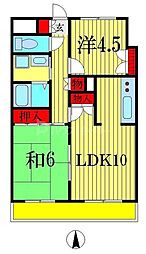 ポルティコ 2LDKの間取図画像
