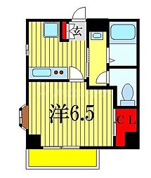 フジパレス船橋本町 1Kの間取図画像