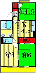 コーポラス・クレイン 3Kの間取図画像