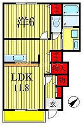 ヴィラフェリーチェ 1LDKの間取図画像