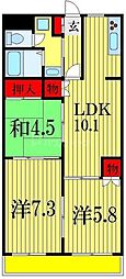 エクセレンス咲 3LDKの間取図画像