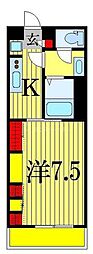 ハルホ・奏の杜 1Kの間取図画像